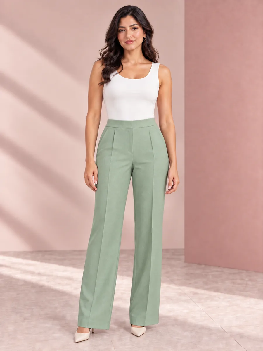 Pantalón Torino en verde salvia, editorial Trazo 02