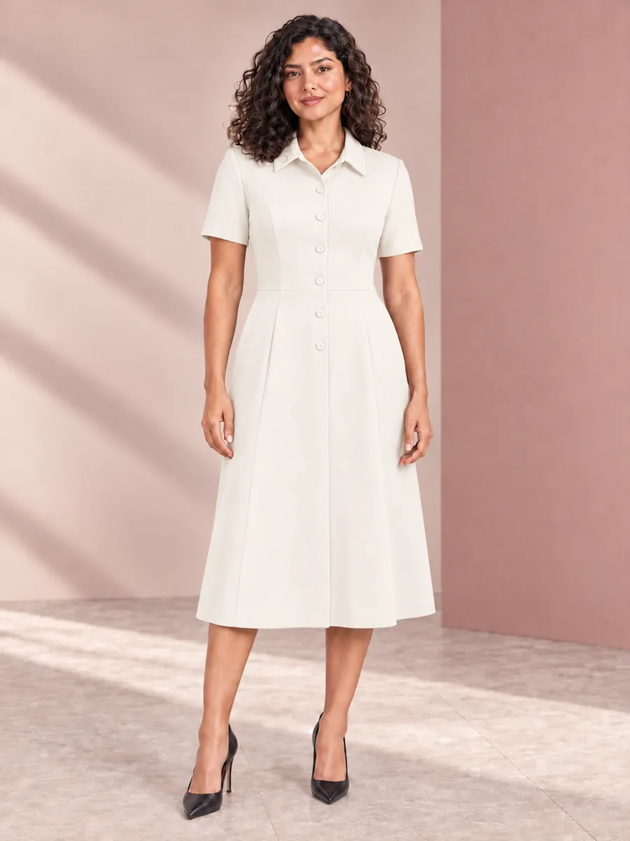 Vestido Parma en marfil, editorial Trazo 02