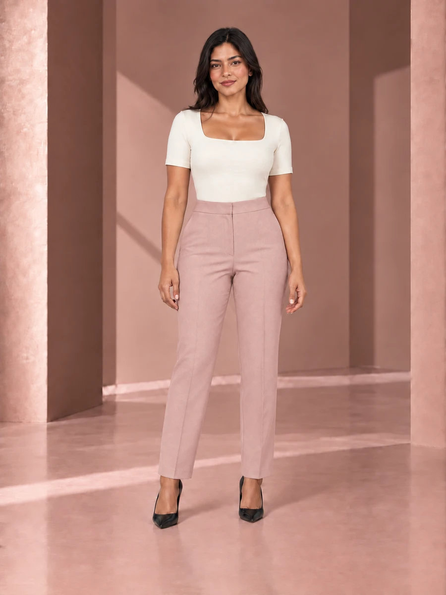 Pantalón Milano · Rosa humo